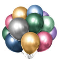 Shiny Metallic Assorted Latex balloons 10 In. 10 Pcs.