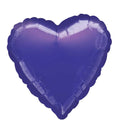 Purple Heart Shape Foil Balloon 18 In.
