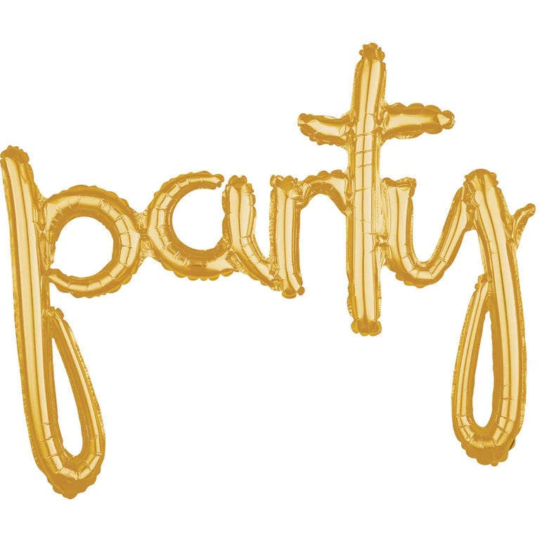 Golden Party Letter Foil Balloon 45 In.