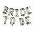 Silver Bride To Be Letters Foil Balloon