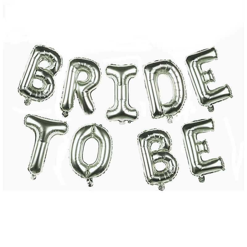 Silver Bride To Be Letters Foil Balloon