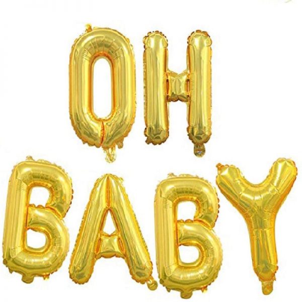 Golden Oh Baby Letter Foil Balloon