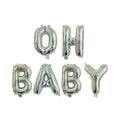 Silver Oh Baby Letter Foil Balloon