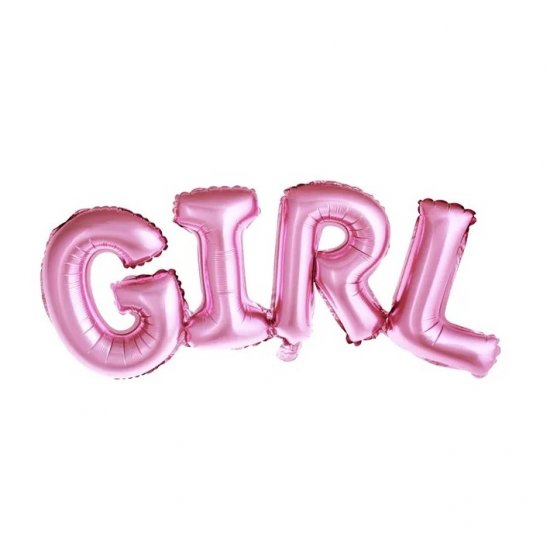 Girl Metallic Foil Letter Balloons