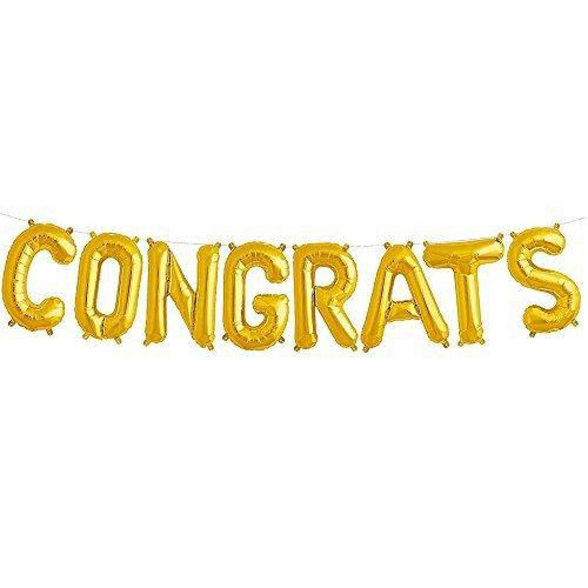 Golden Congrats Foil Balloon