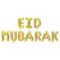 Golden Eid Mubarak Phrase Foil Balloons