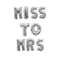 Silver Miss To Mrs Foil Balloon