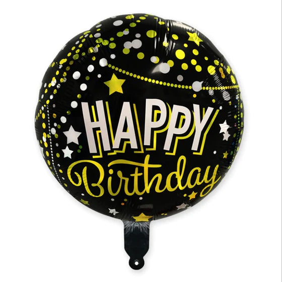 Happy Birthday Round Foil Balloon 18 In.