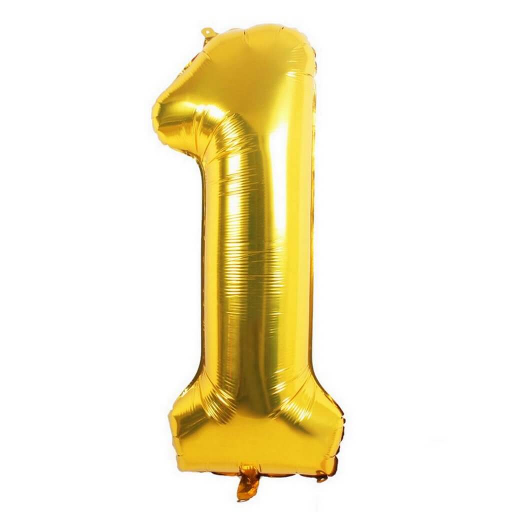 Golden Number Foil Balloon