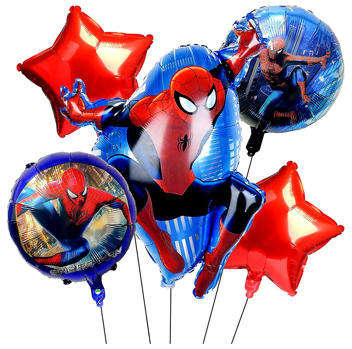 Spider Man Balloon Bouquet 5 Pcs. Set