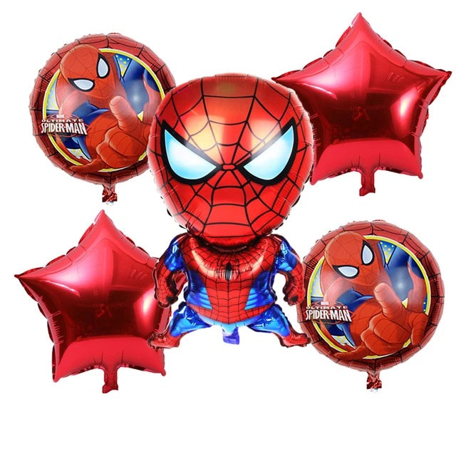 Spider Man Balloon Bouquet 5 Pcs. Set