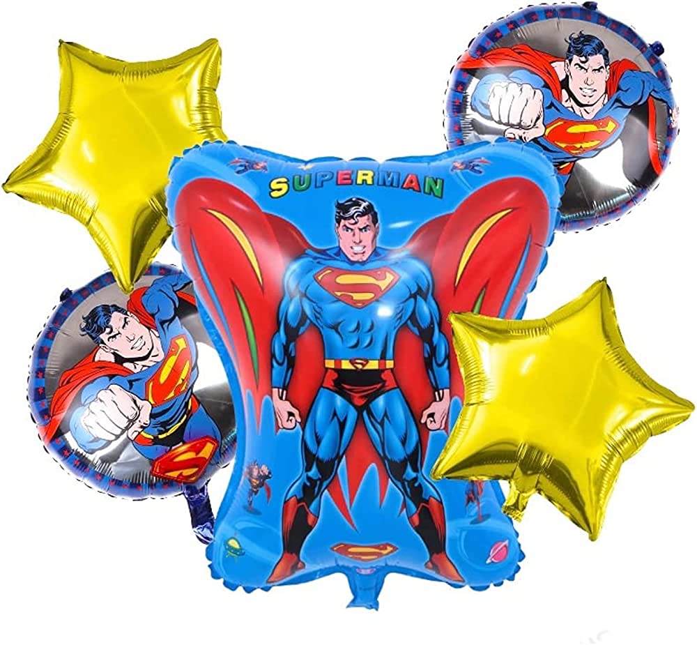 Superman Balloon Bouquet 5 Pcs. Set