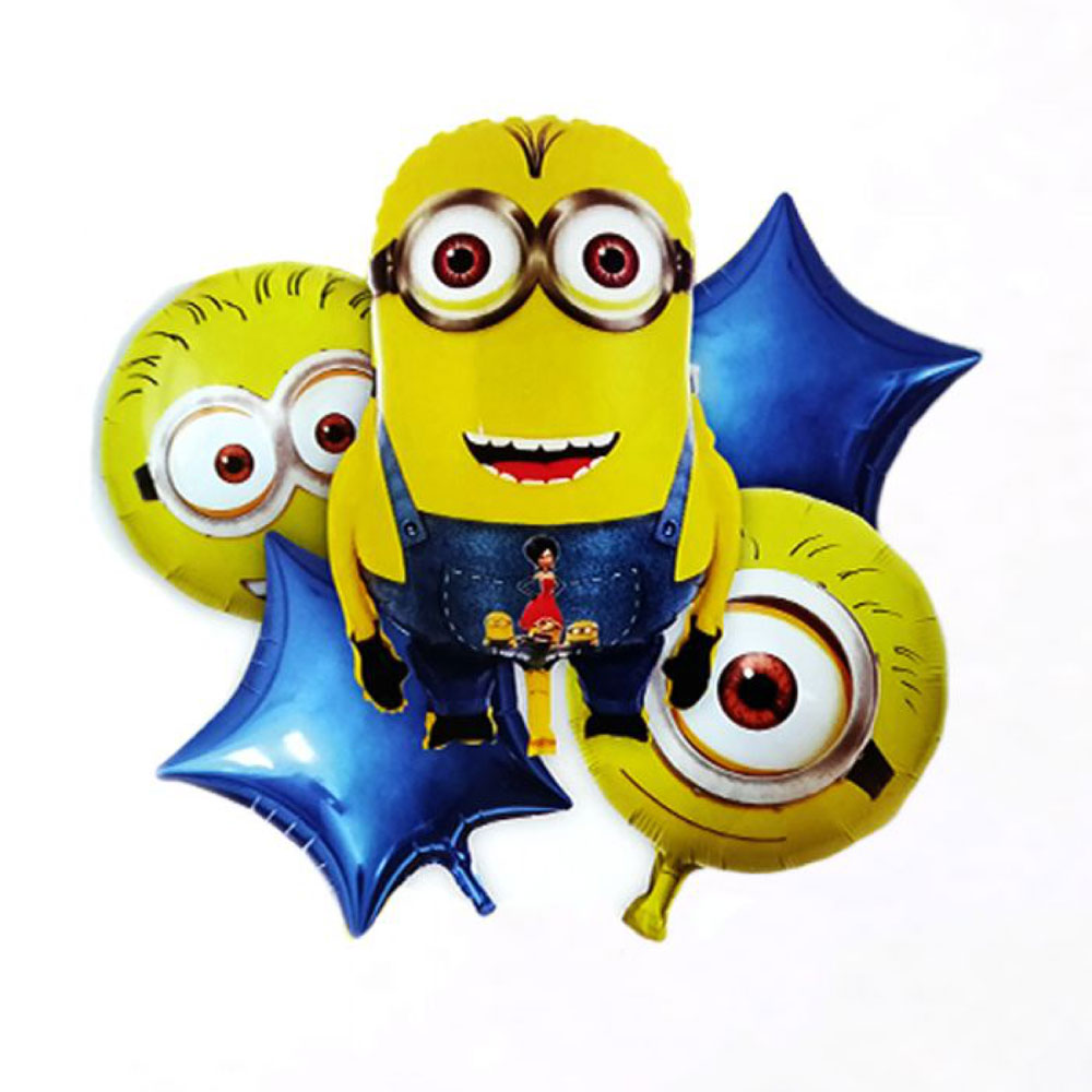 Minions Balloon Bouquet 5 Pcs. Set