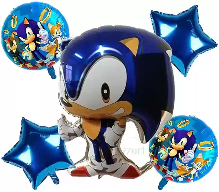 Sonic The Hedgehog Balloon Bouquet 5 Pcs. Set