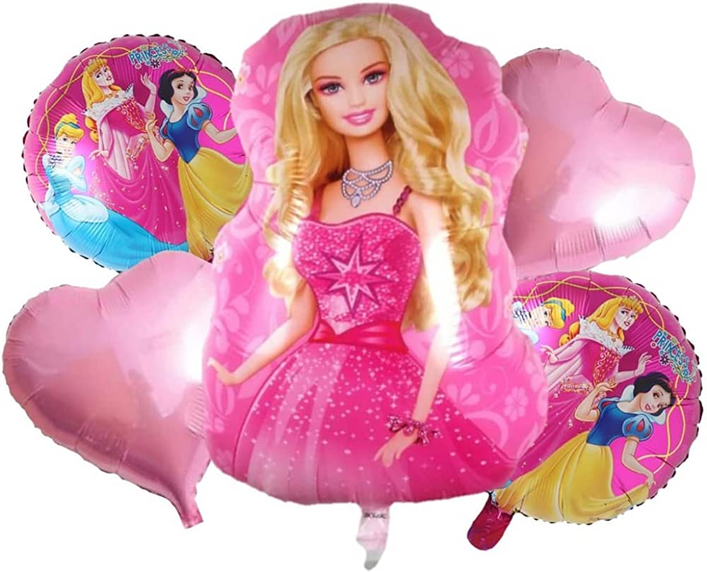 Barbie Balloon Bouquet 5 Pcs Set
