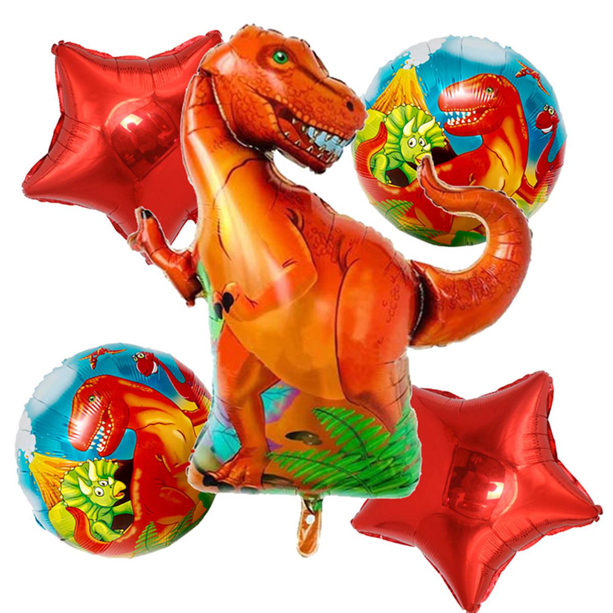 Dinosaur Balloon Bouquet 5 Pcs. Set