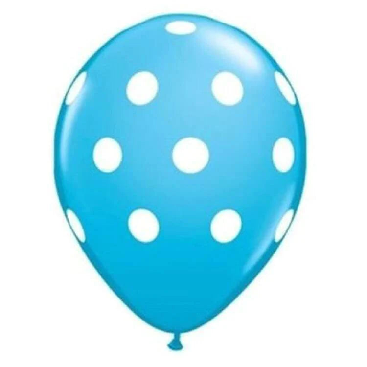 Polka Blue Latex balloons 10 Pcs.