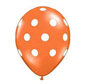 Polka Orange Latex balloons 10 Pcs.