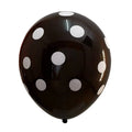 Polka Black Latex Balloons 10 Pcs.