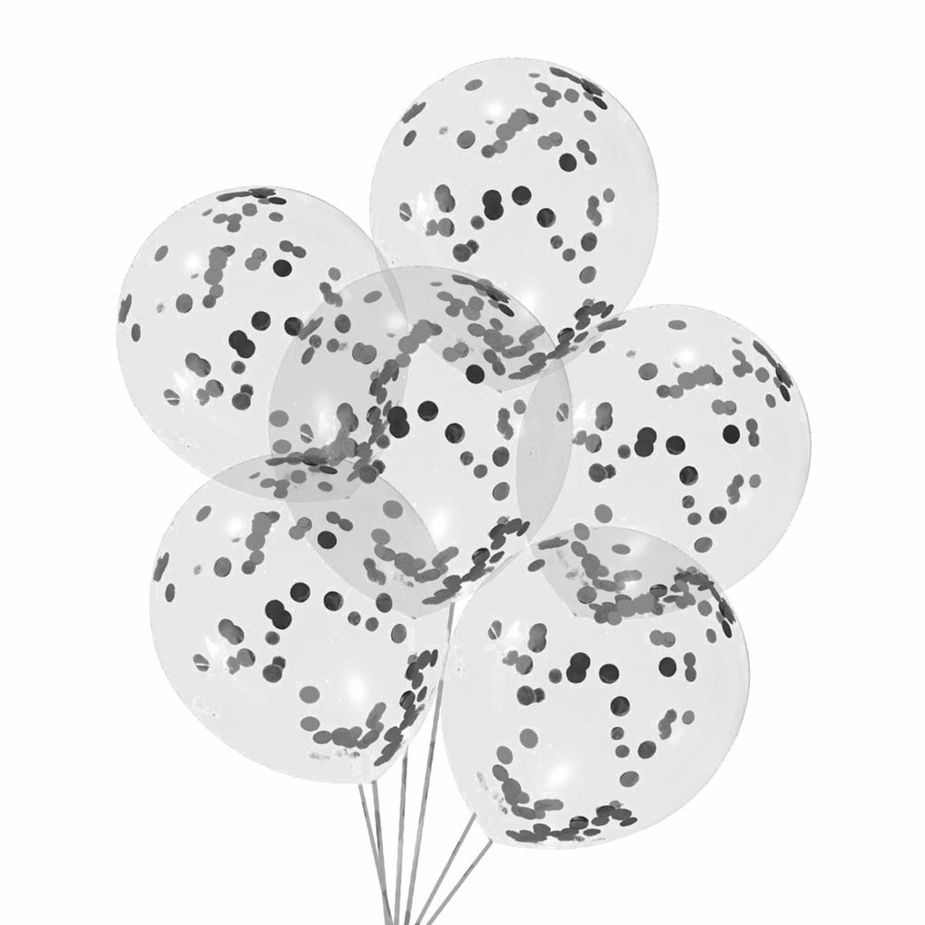 Confetti balloons 12 In. 5 Pcs.