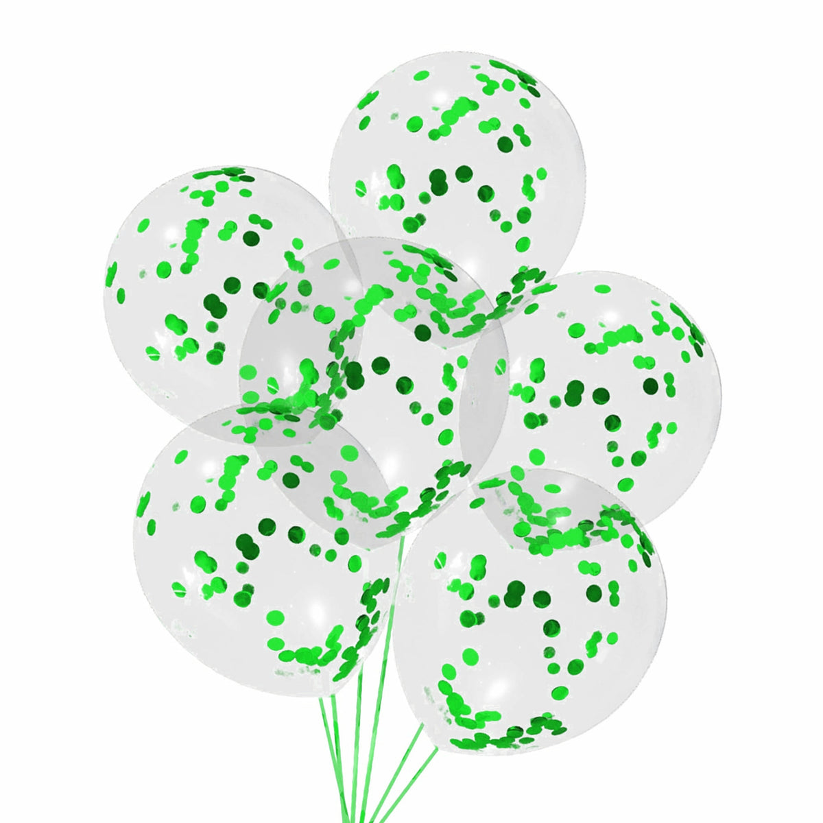 Confetti balloons 12 In. 5 Pcs.