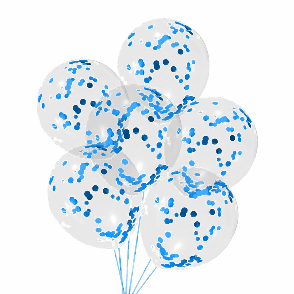 Confetti balloons 12 In. 5 Pcs.