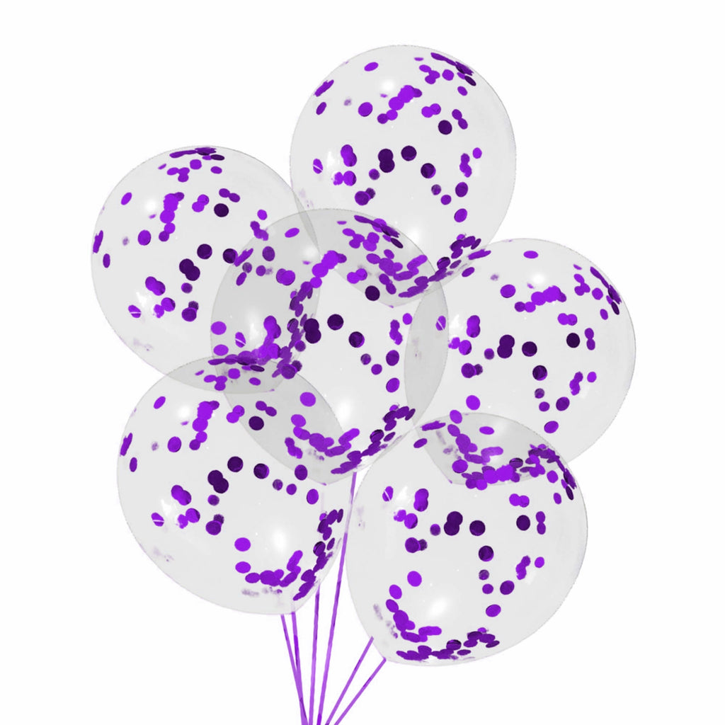 Confetti balloons 12 In. 5 Pcs.