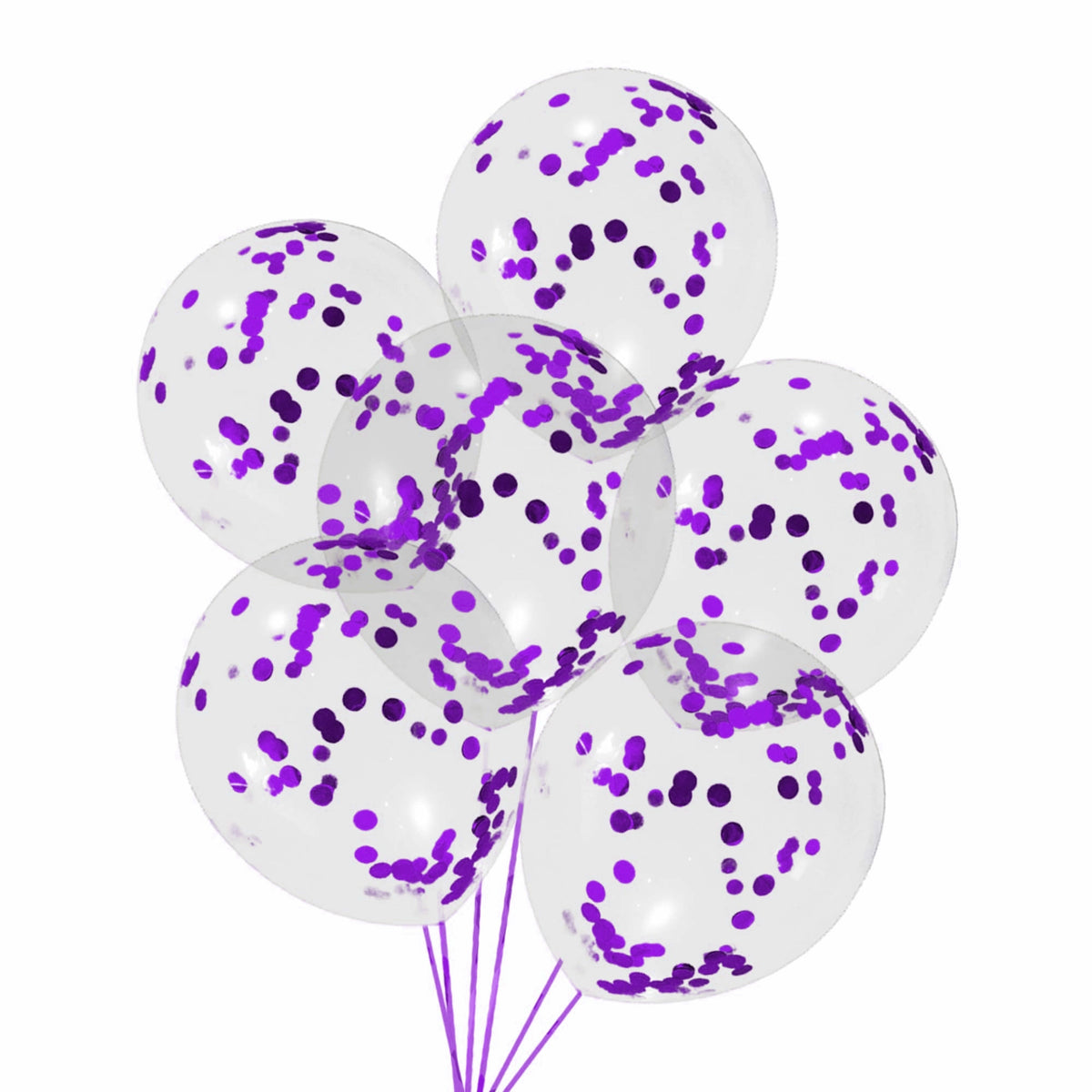 Confetti balloons 12 In. 5 Pcs.