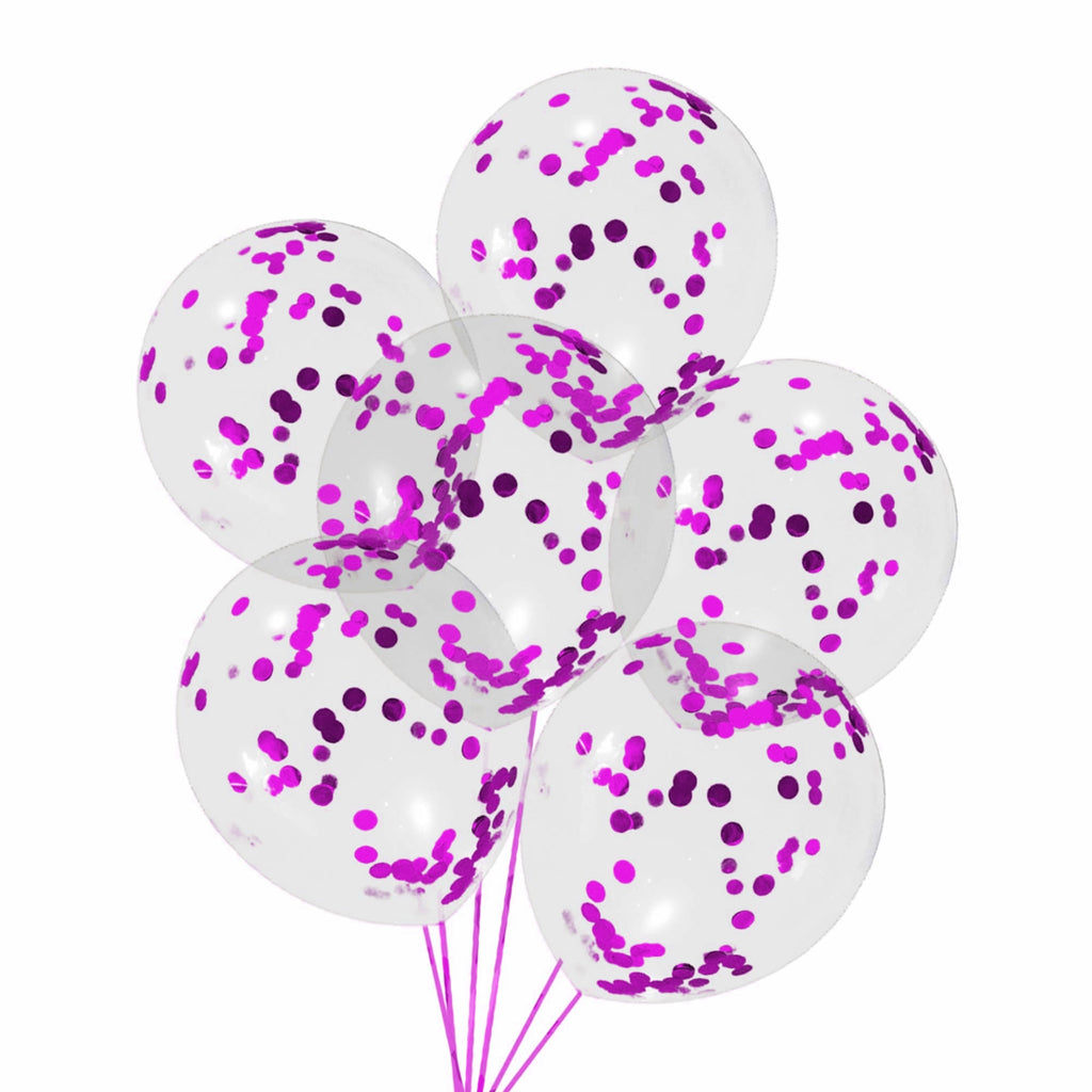 Confetti balloons 12 In. 5 Pcs.