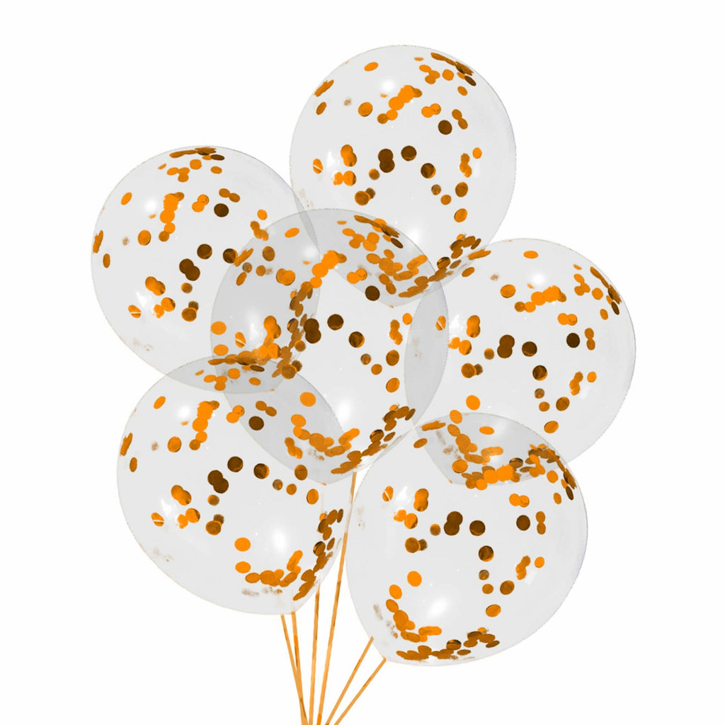 Confetti balloons 12 In. 5 Pcs.