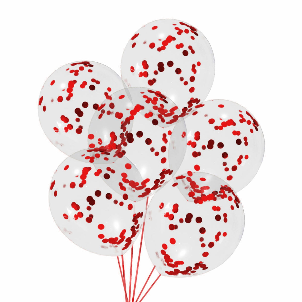 Confetti balloons 12 In. 5 Pcs.