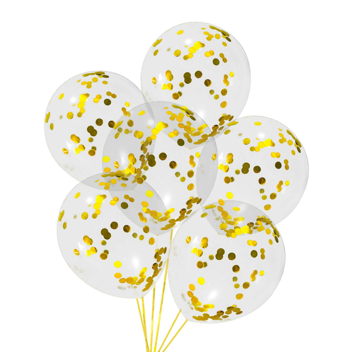 Confetti balloons 12 In. 5 Pcs.