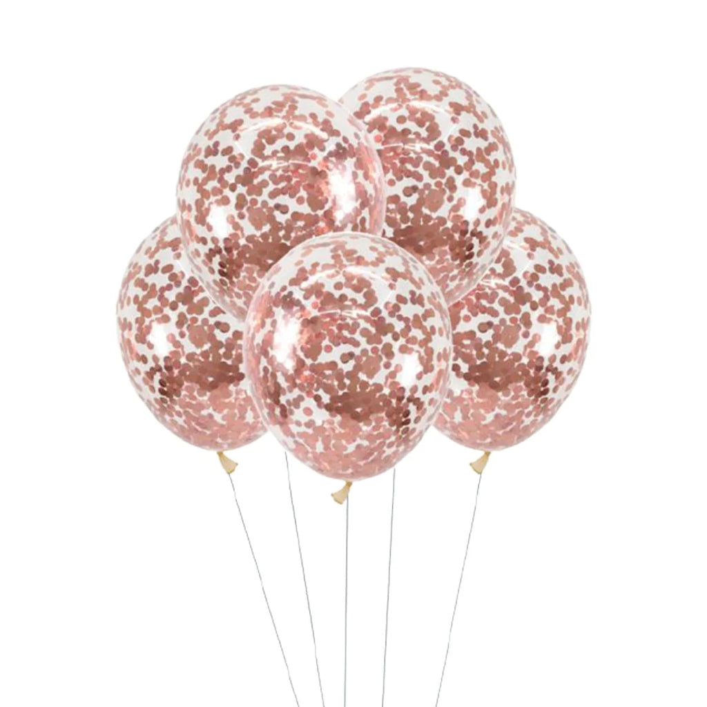 Confetti balloons 12 In. 5 Pcs.