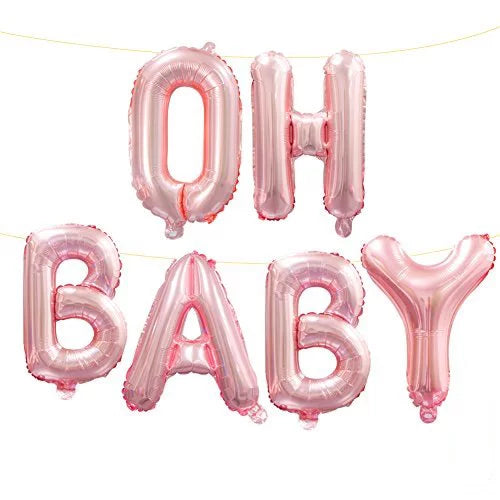 Pink Oh Baby Letter Foil Balloon
