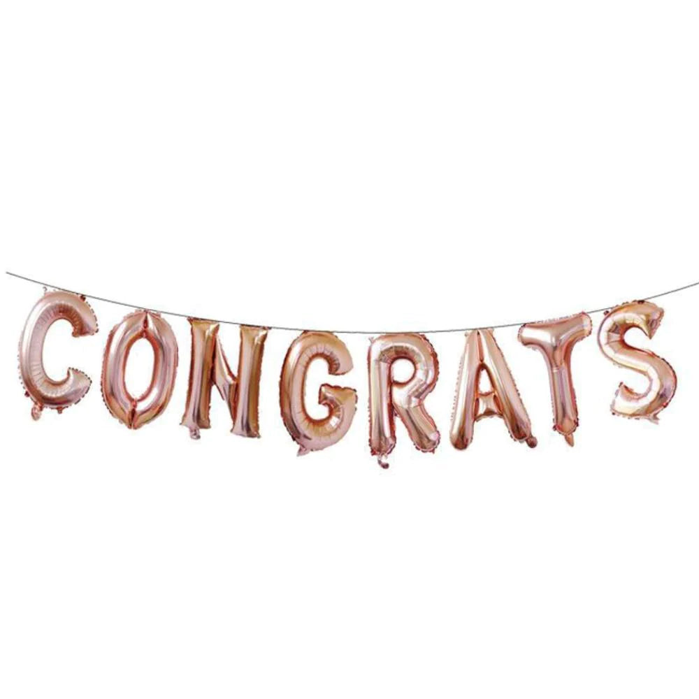 Rose Gold Congrats Foil Balloon