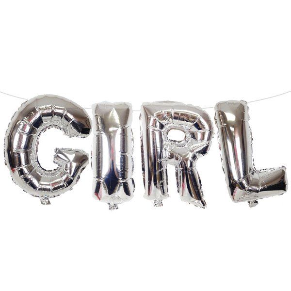 Girl Metallic Foil Letter Balloons