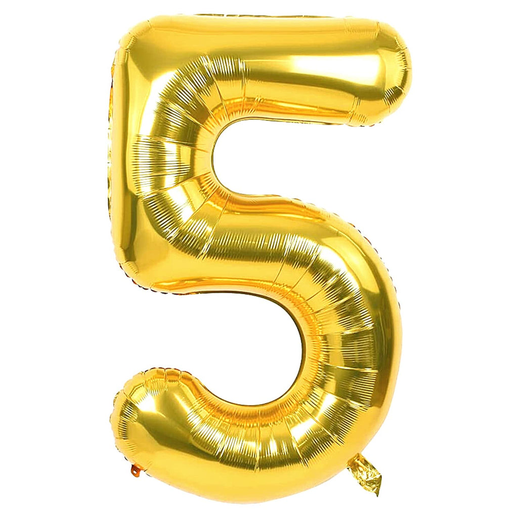 Golden Number Foil Balloon
