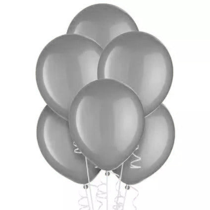 Grey Latex balloons 10 In. 20 Pcs.