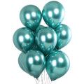 Shiny Metallic Green Chrome Balloons 12 In. 10 Pcs.