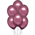 Shiny Metallic Satine Pink Latex balloons 10 In. 10 Pcs.