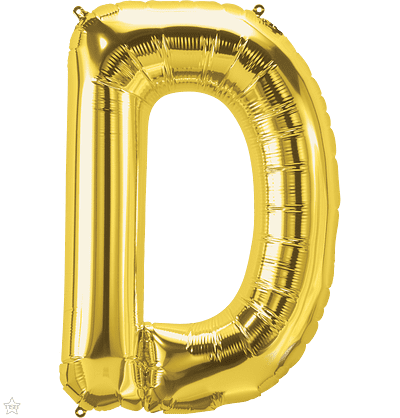 Golden Letter Shape Foil Balloons