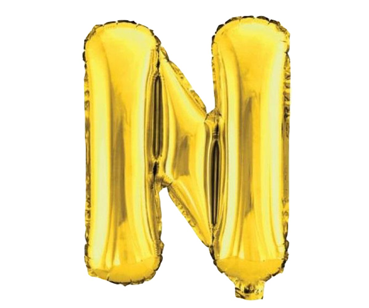 Golden Letter Shape Foil Balloons