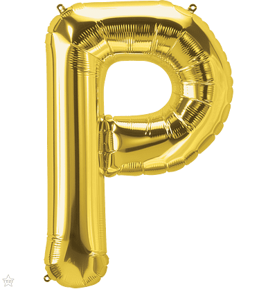 Golden Letter Shape Foil Balloons