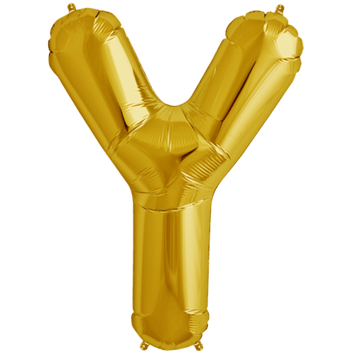 Golden Letter Shape Foil Balloons