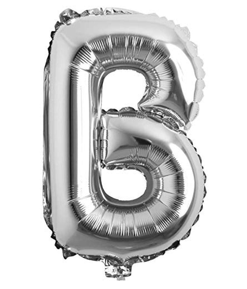 Silver Letter Shape Foil Balloons