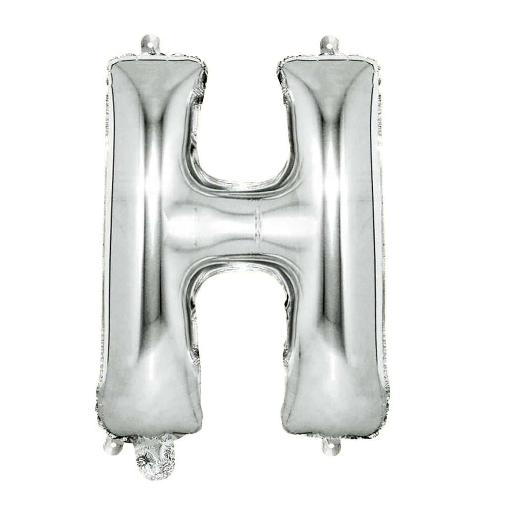 Silver Letter Shape Foil Balloons