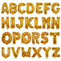 Golden Letter Shape Foil Balloons