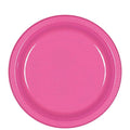 Bright Pink Plastic Plates 10 Pcs.