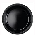 Jet Black Plastic Plates 10 Pcs.