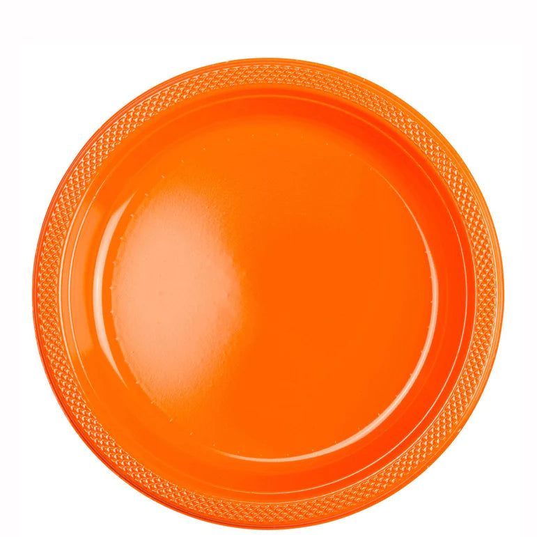 Orange Peel Plastic Plates 10 Pcs.